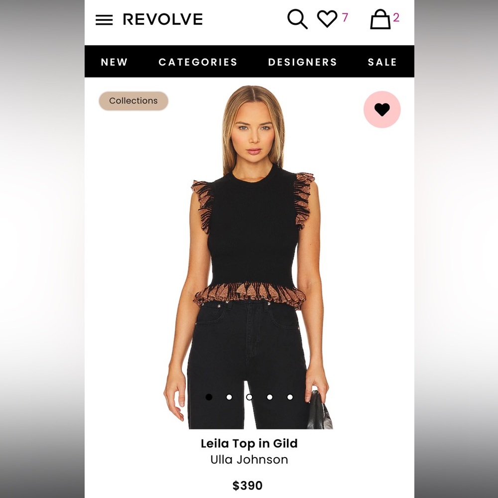 Ulla johnson leila top in gild